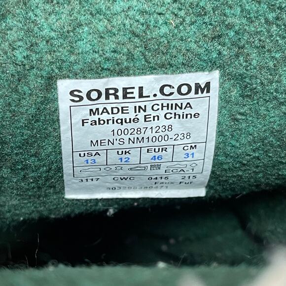 SOREL Men's Caribou Waterproof Boots SZ 13 Tan Brown Leather Outdoor Winter GUC - Picture 8 of 12